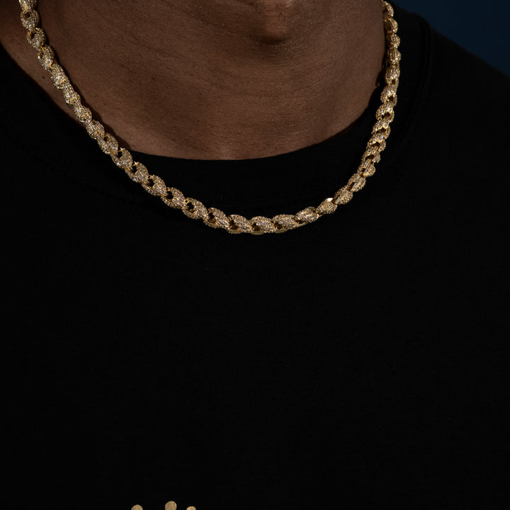 8MM Iced Rope Chain - Moissanite & S925
