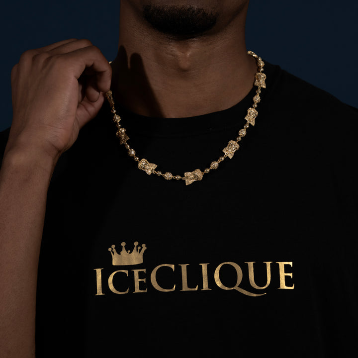 Connected Jesus Chain - Moissanite & S925