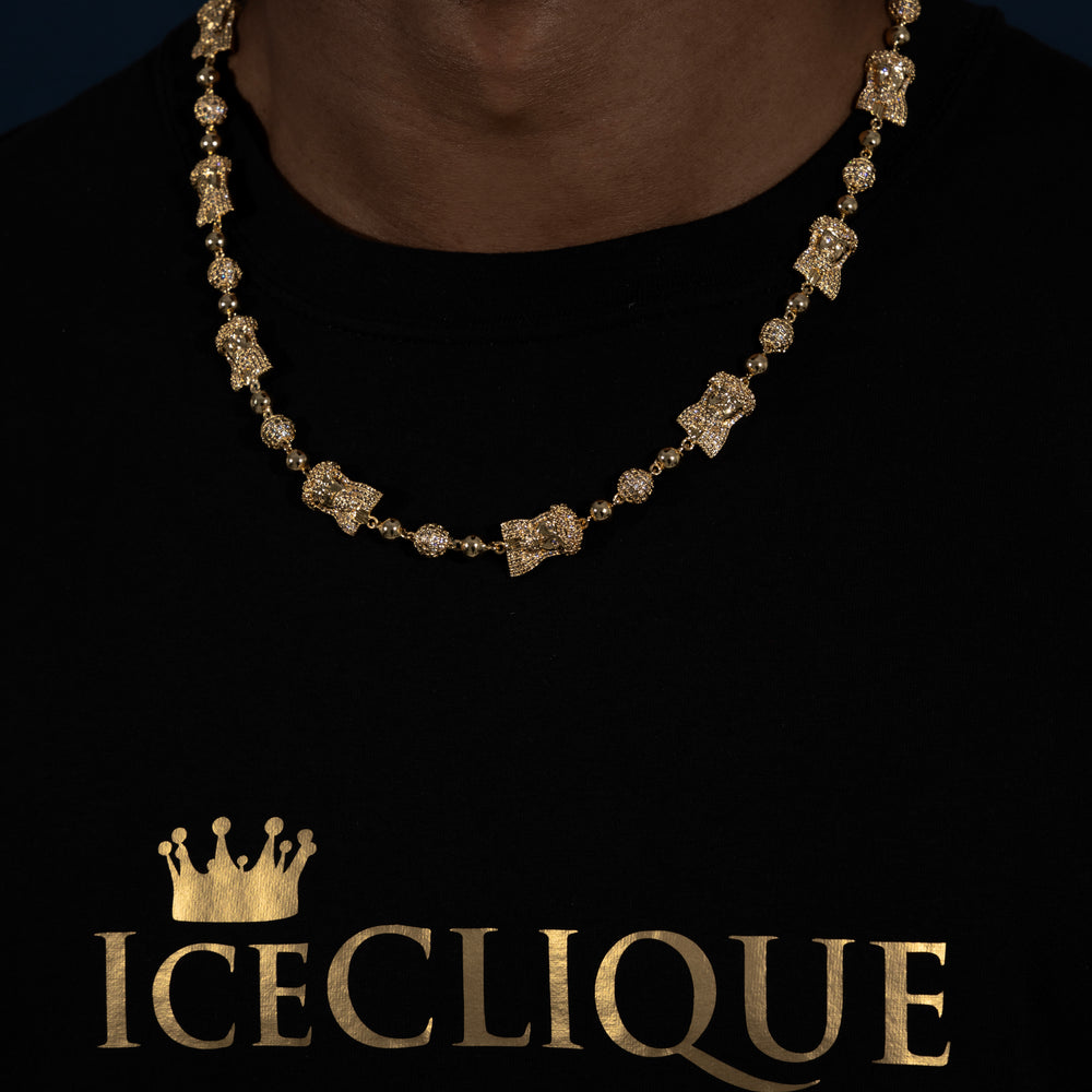 Connected Jesus Chain - Moissanite & S925 - ICECLIQUE JEWELRY 
