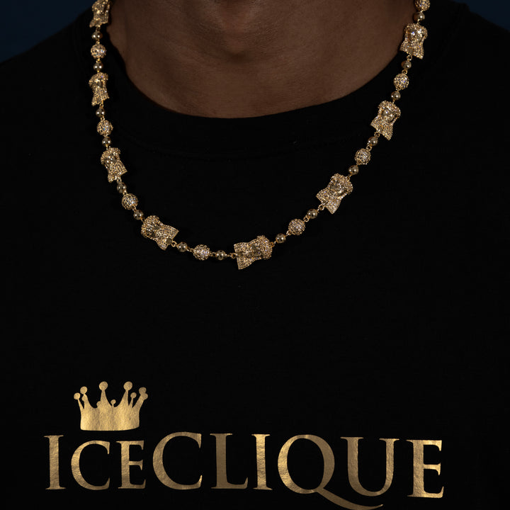 Connected Jesus Chain - Moissanite & S925