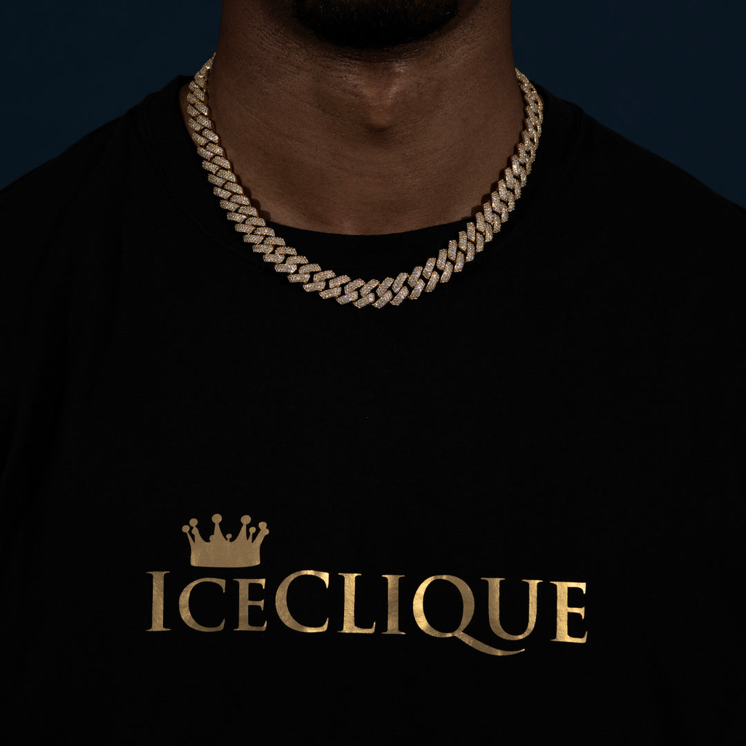 14MM Cuban Chain - Moissanite & S925