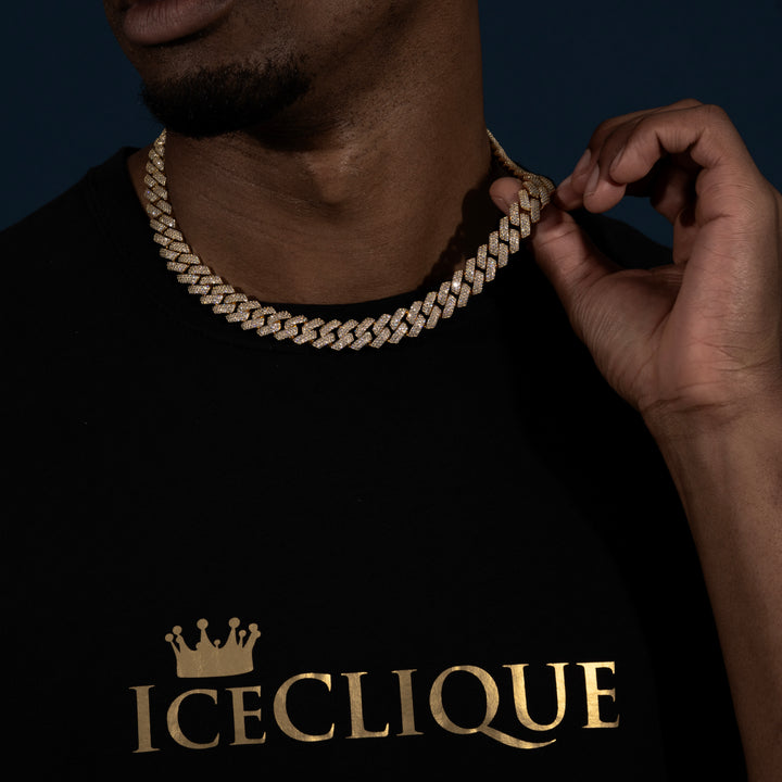 14MM Cuban Chain - Moissanite & S925