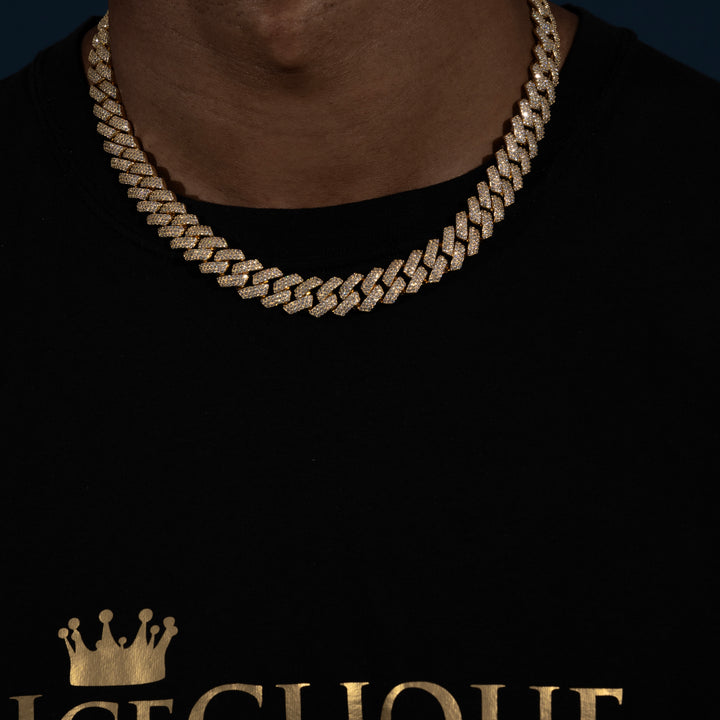 14MM Cuban Chain - Moissanite & S925