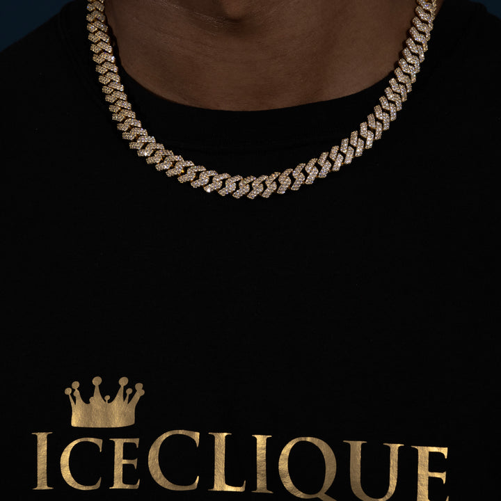 12MM Cuban Chain - Moissanite & S925
