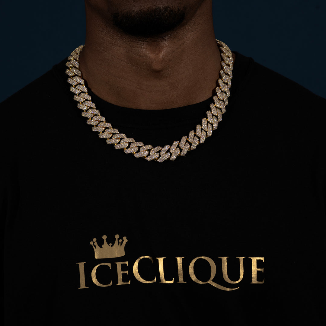 18MM Cuban Chain - Moissanite & S925
