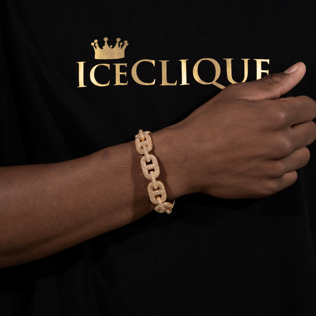 20MM Micro Pave Baguette Clasp Cuban Bracelet