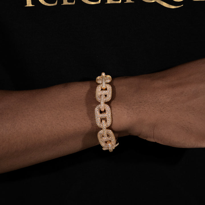 20MM Micro Pave Mariner Link Bracelet