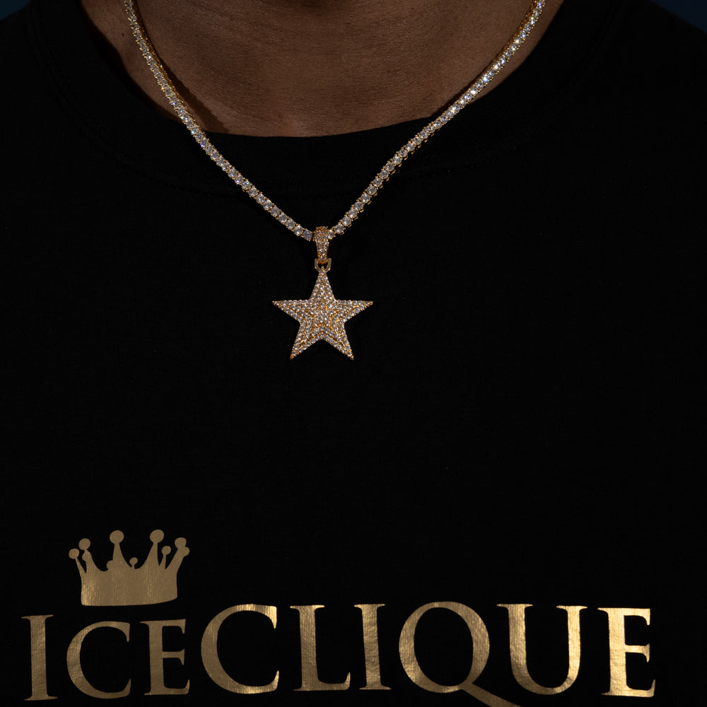 Star Pendant - Moissanite & S925 - ICECLIQUE JEWELRY 