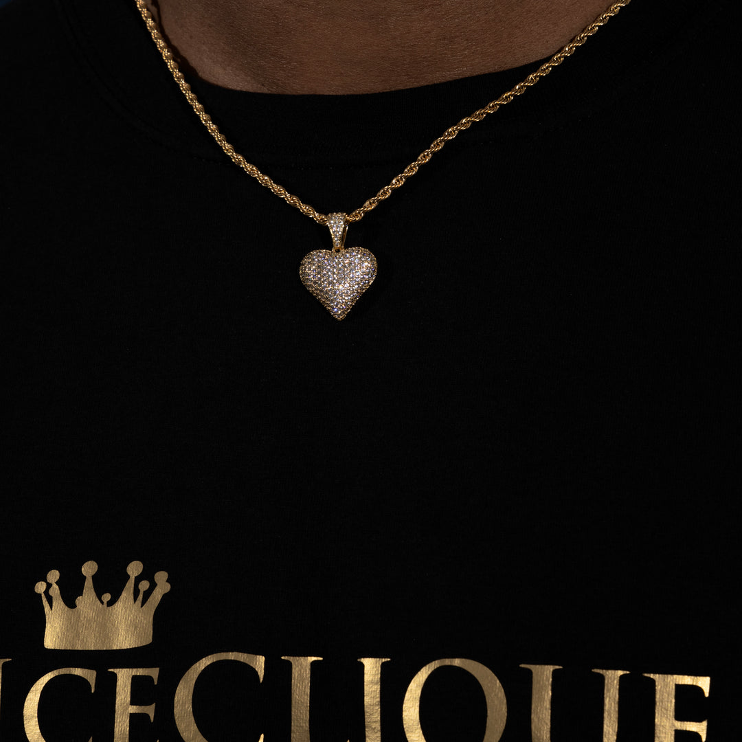 Heart Pendant - Moissanite & S925