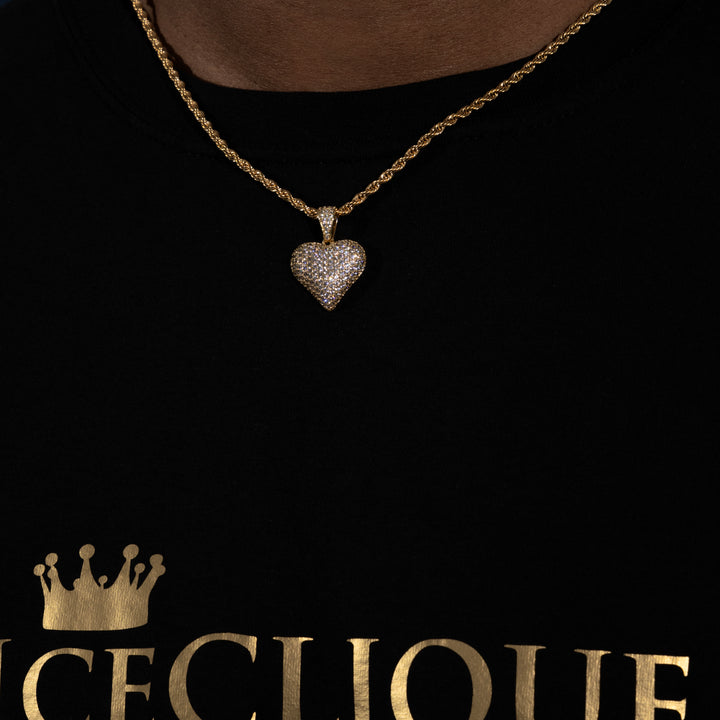 Heart Pendant - Moissanite & S925