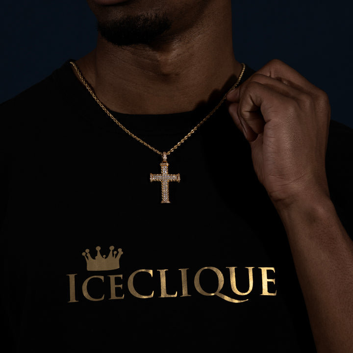 Cross Pendant - Moissanite & S925
