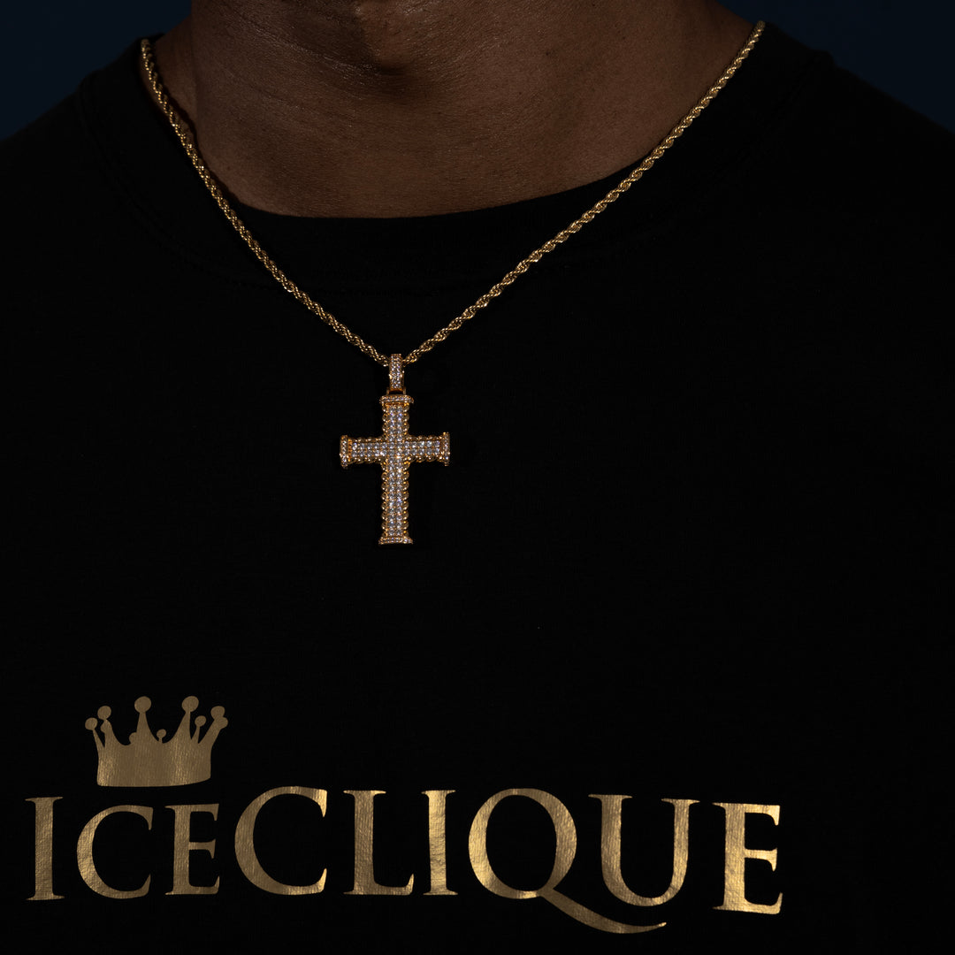 Cross Pendant - Moissanite & S925