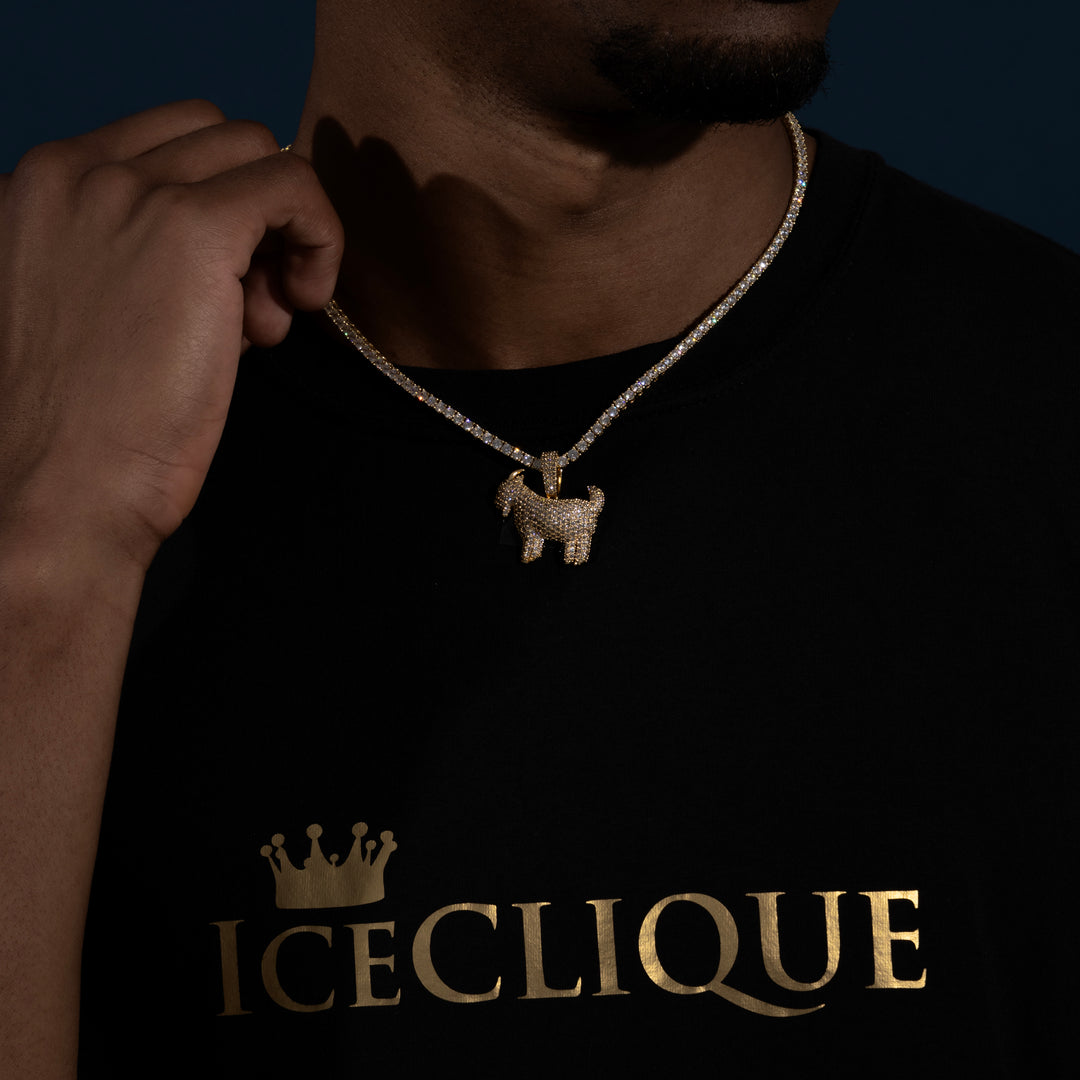 Goat Pendant - Moissanite & S925