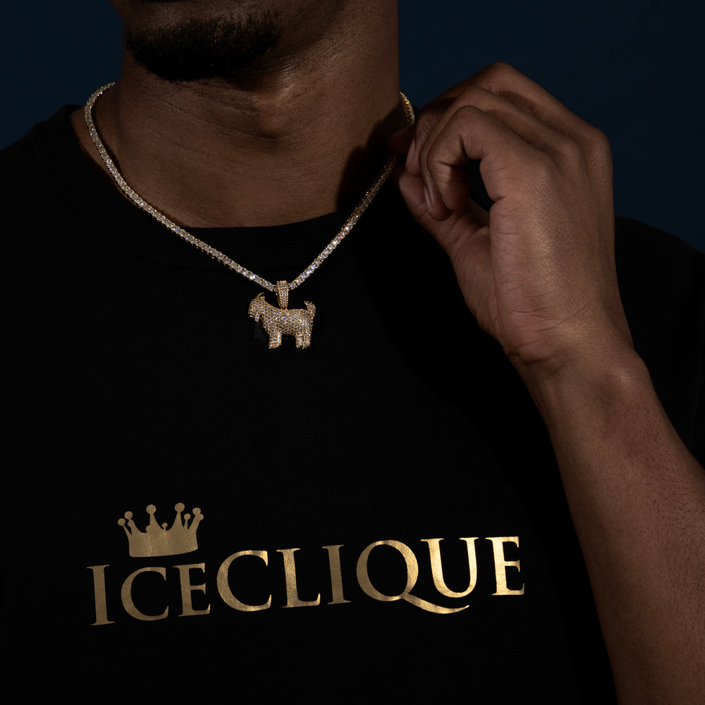 Goat Pendant - Moissanite & S925 - ICECLIQUE JEWELRY 