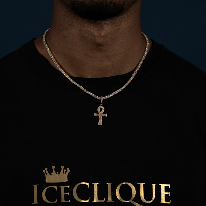 Ankh Pendant - Moissanite & S925
