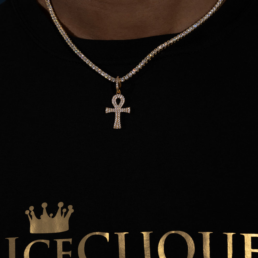 Ankh Pendant - Moissanite & S925 - ICECLIQUE JEWELRY 
