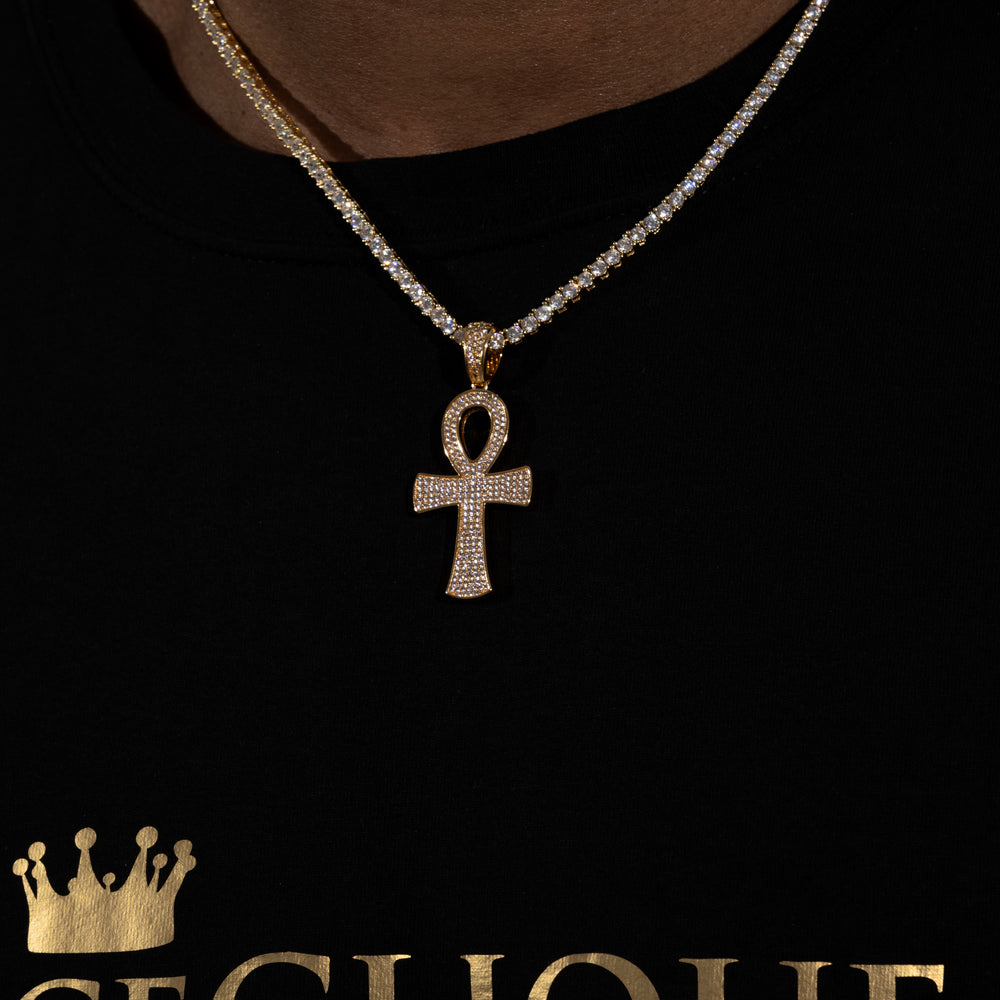 Ankh Pendant - Moissanite & S925 - ICECLIQUE JEWELRY 