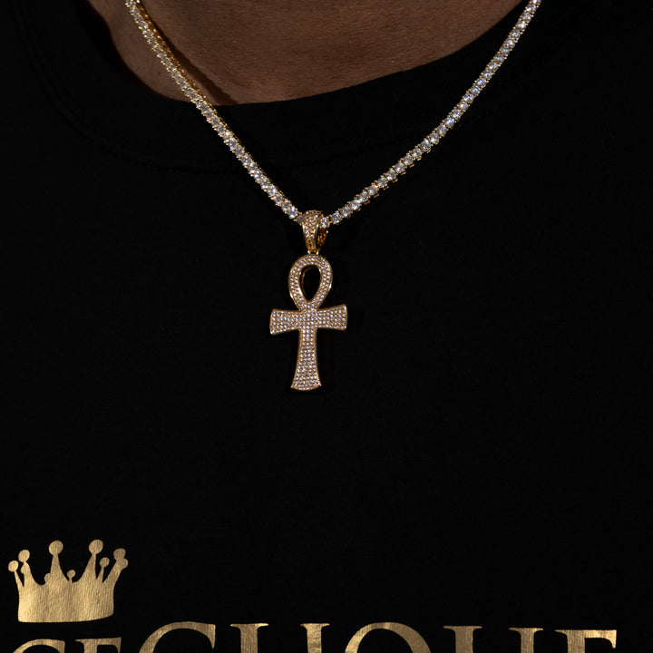 Ankh Pendant - Moissanite & S925