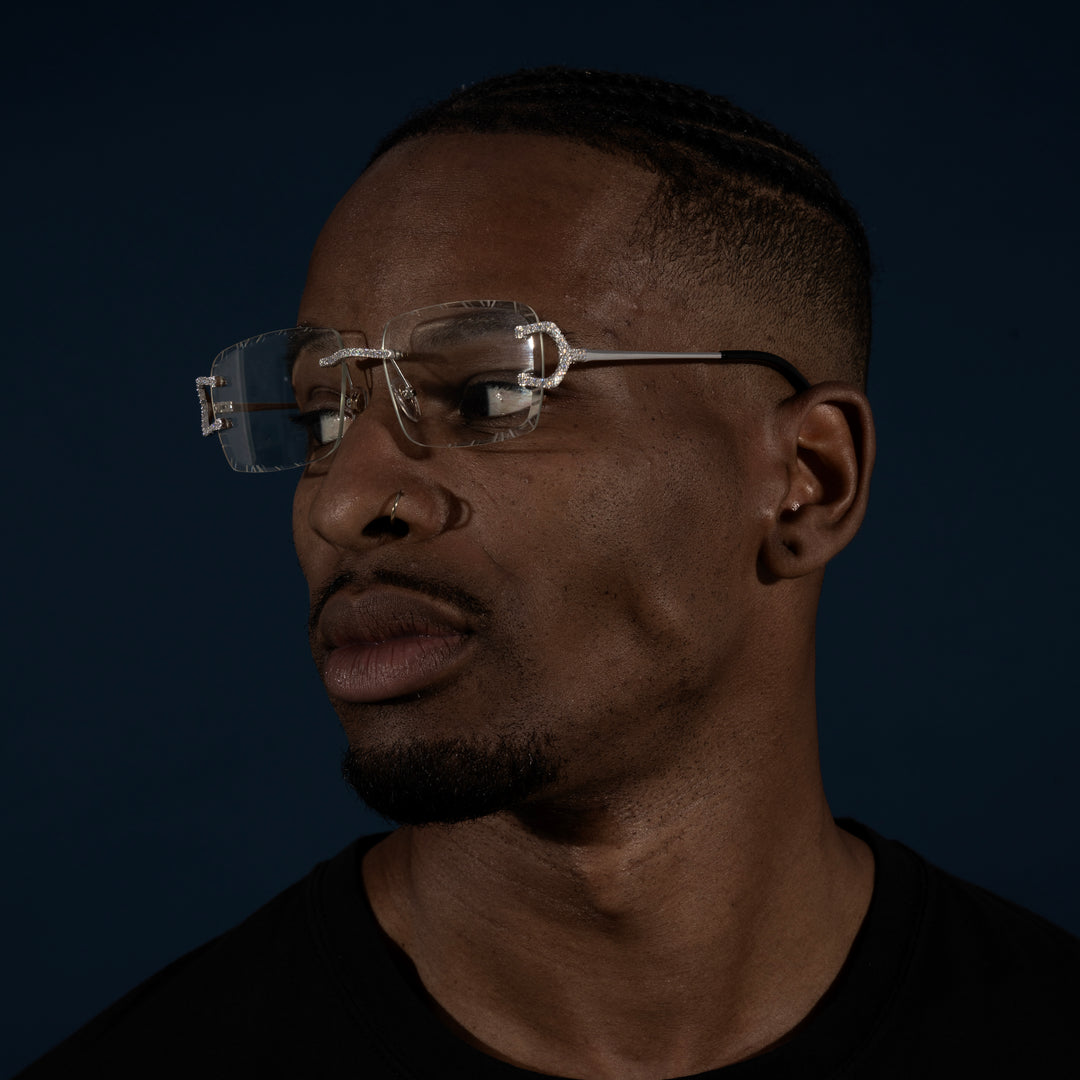 Iced Rimless Glasses - Moissanite & S925