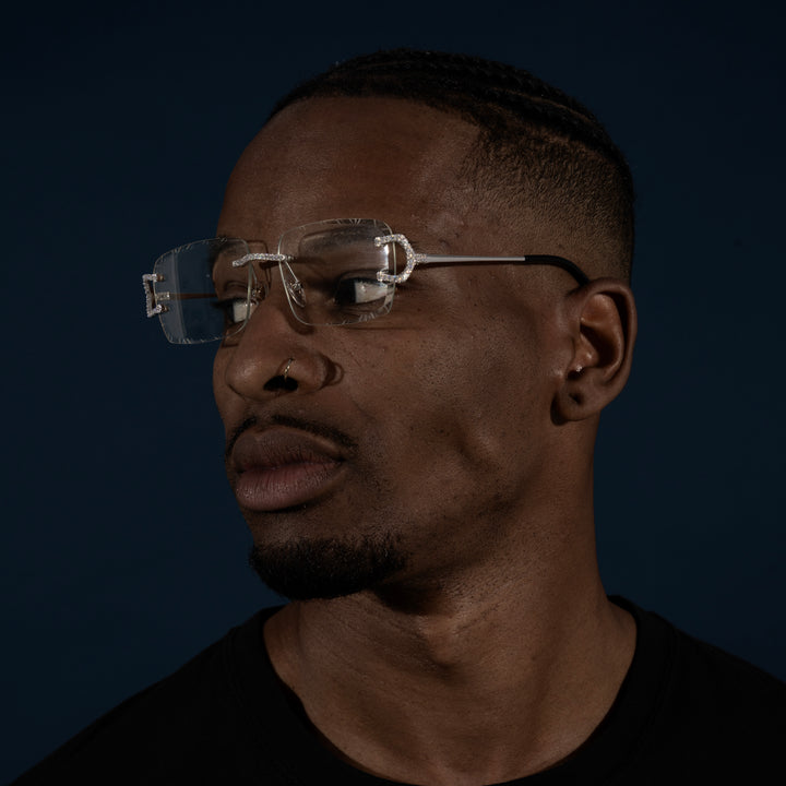 Iced Rimless Glasses - Moissanite & S925