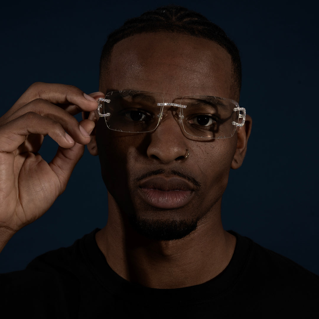 Iced Rimless Glasses - Moissanite & S925