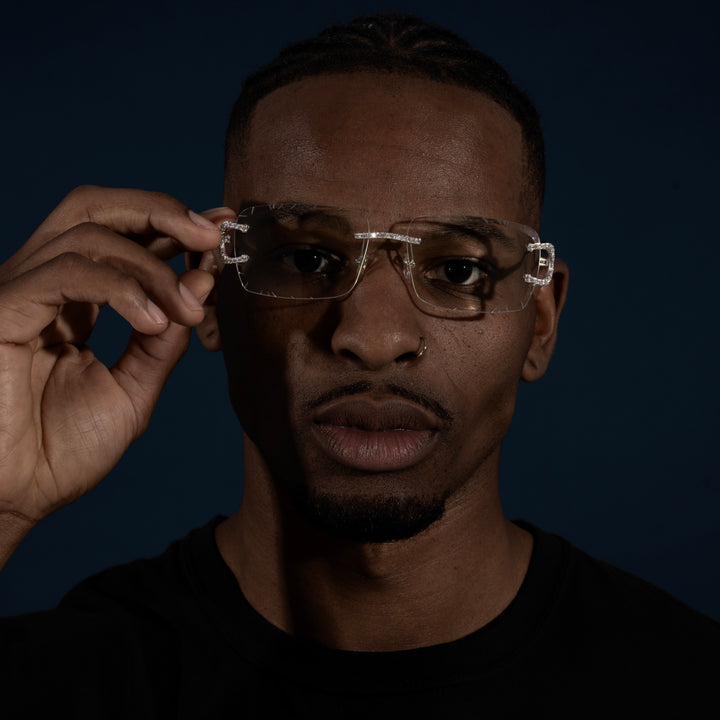 Iced Rimless Glasses - Moissanite & S925