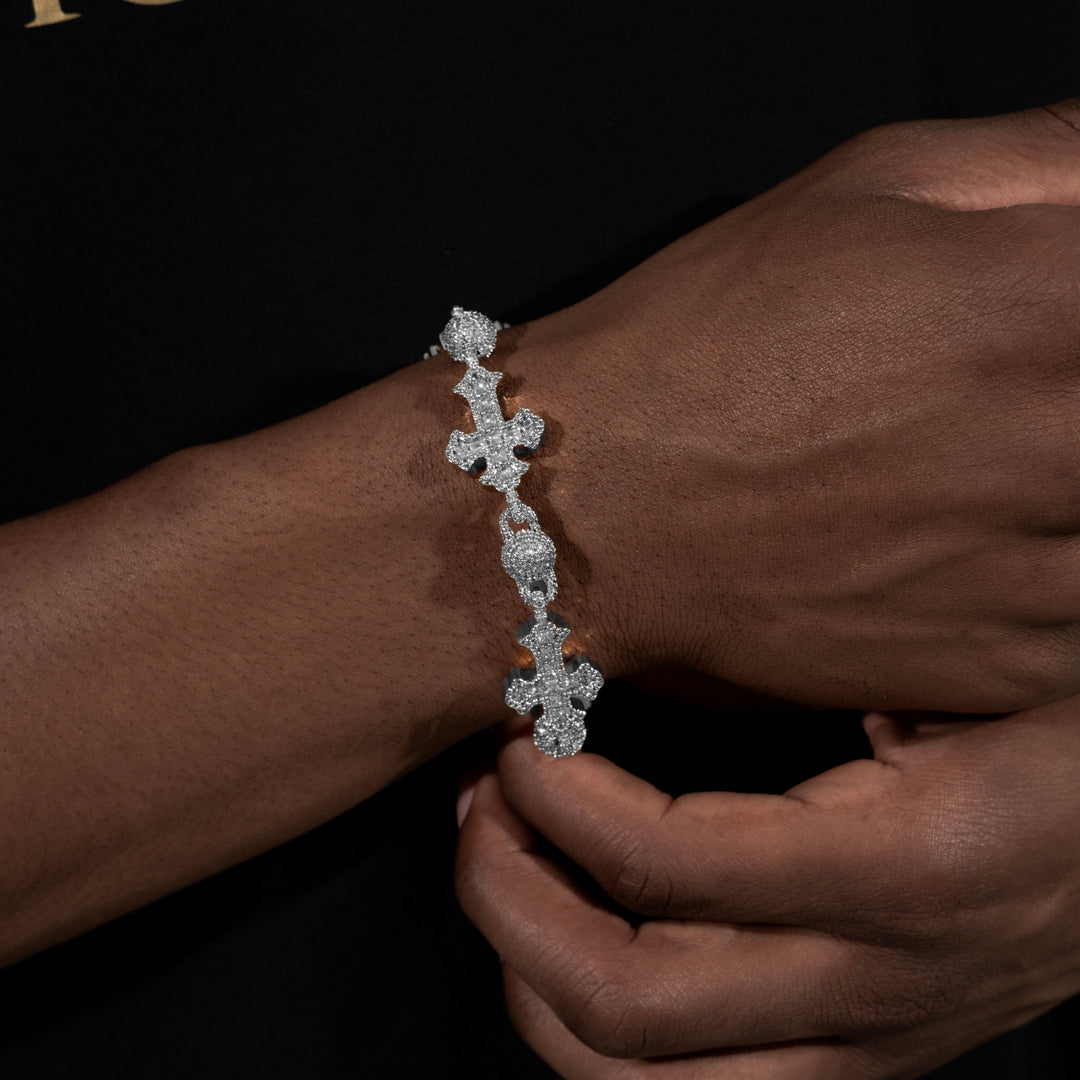 13MM Connected Cross Bracelet