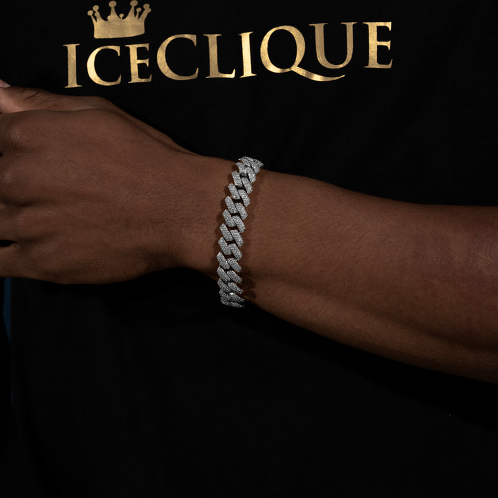 14MM Cuban Bracelet - Moissanite & S925