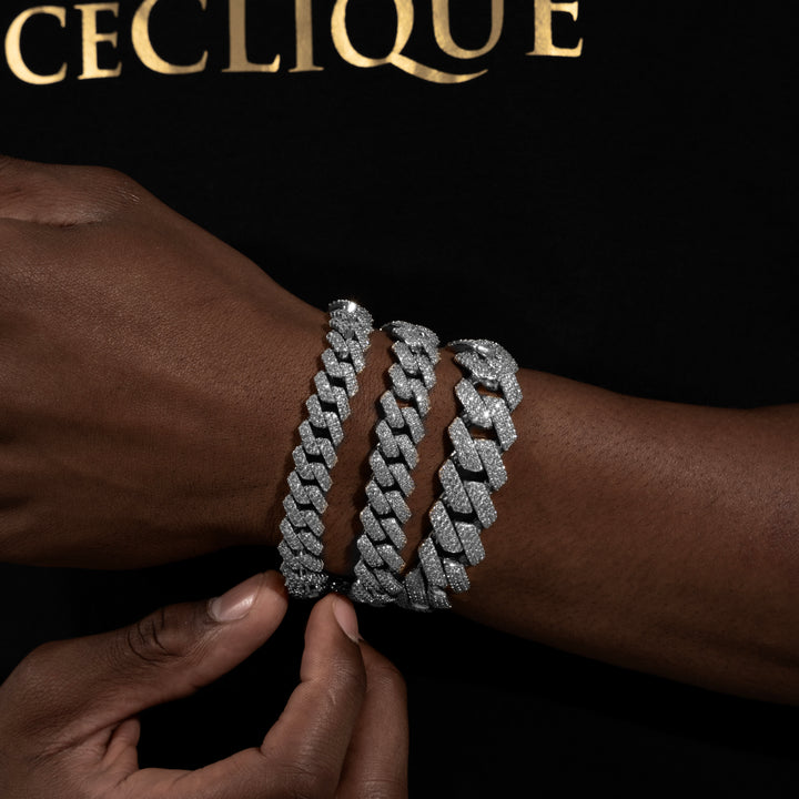 12-18MM Cuban Bracelet - Moissanite & S925