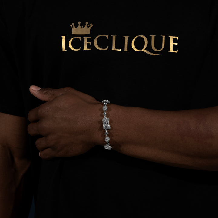 Connected Jesus Bracelet - Moissanite & S925