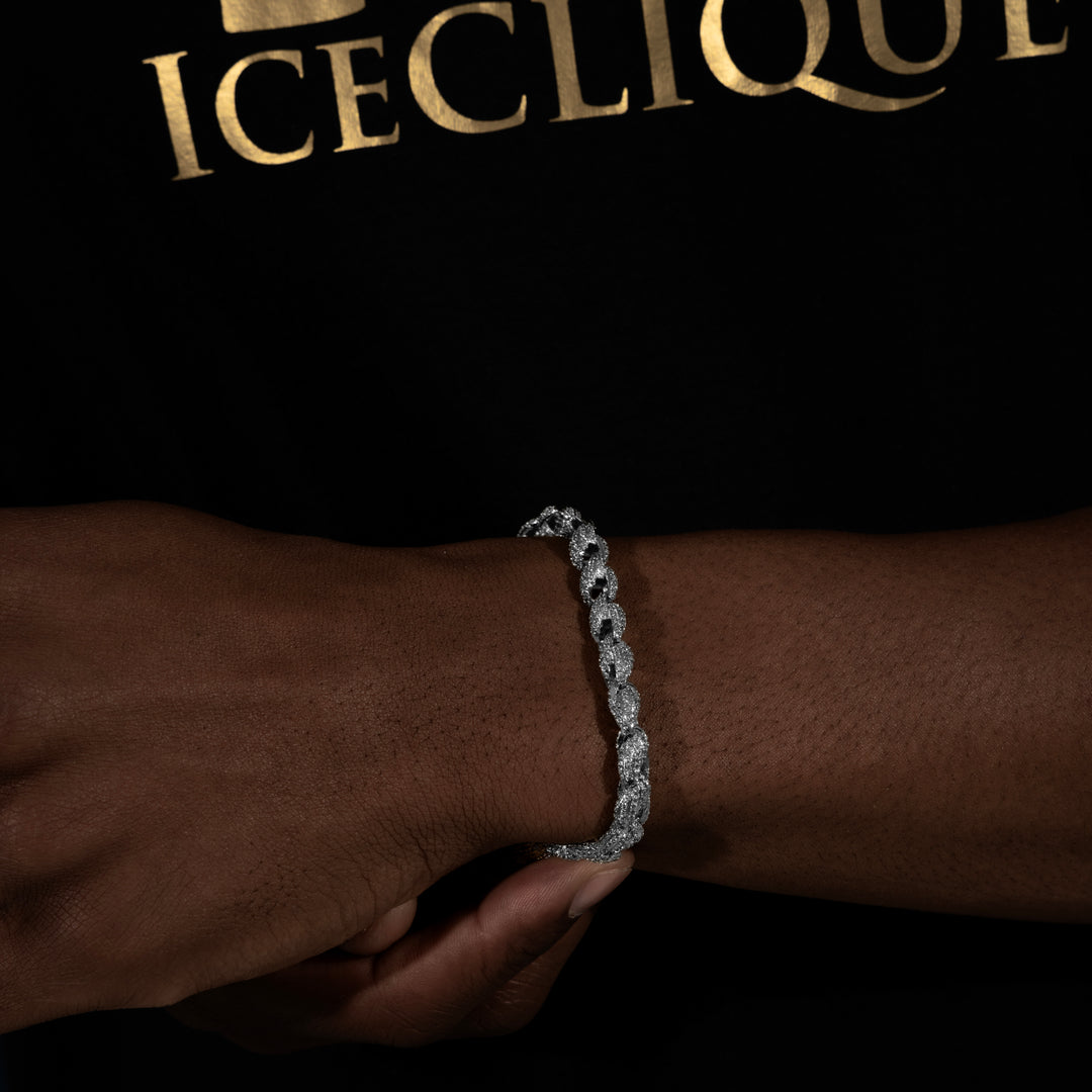 8MM Iced Rope Bracelet - Moissanite & S925
