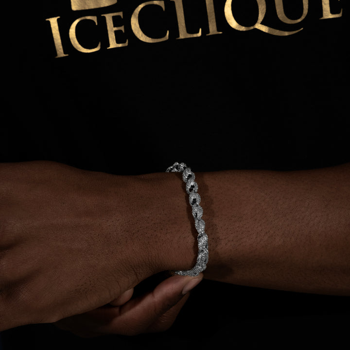 8MM Iced Rope Bracelet - Moissanite & S925
