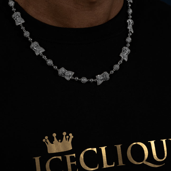Connected Jesus Chain - Moissanite & S925