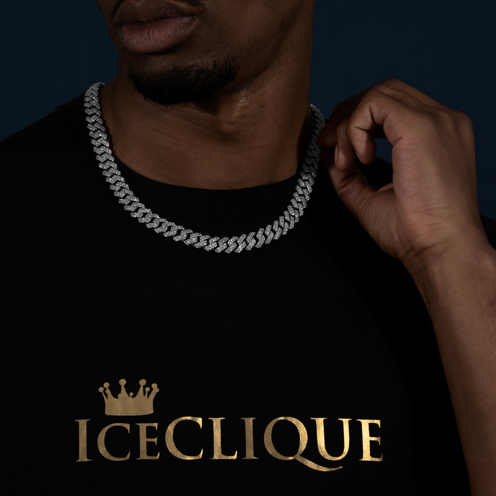 12MM Cuban Chain - Moissanite & S925
