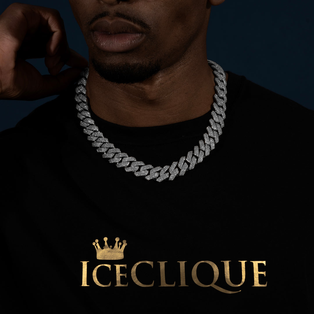 18MM Cuban Chain - Moissanite & S925