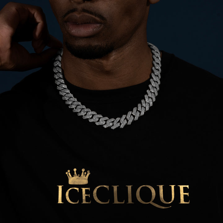18MM Cuban Chain - Moissanite & S925
