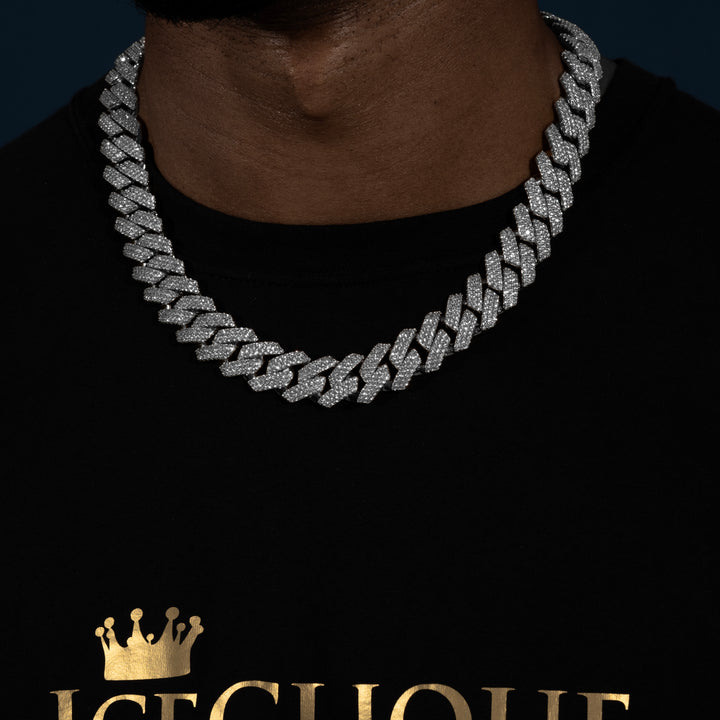 18MM Cuban Chain - Moissanite & S925