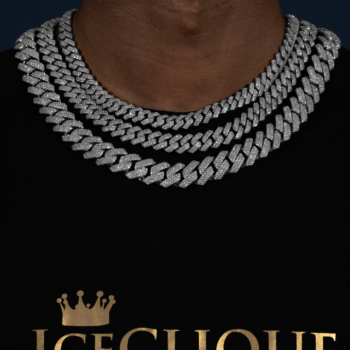 12-18MM Cuban Chain - Moissanite & S925