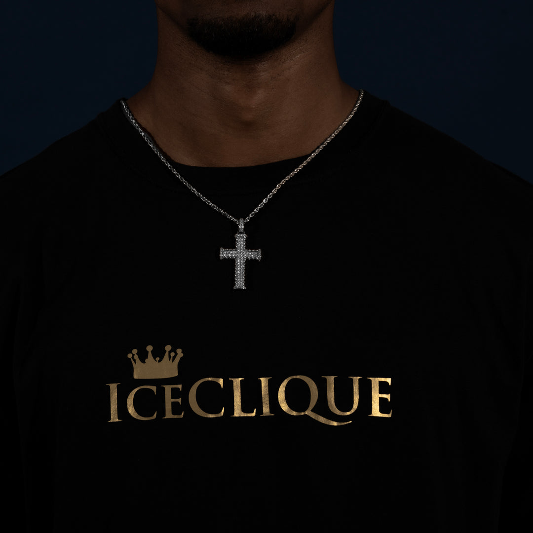 Cross Pendant - Moissanite & S925