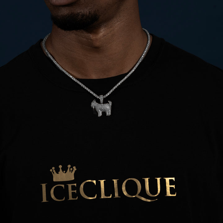 Goat Pendant - Moissanite & S925