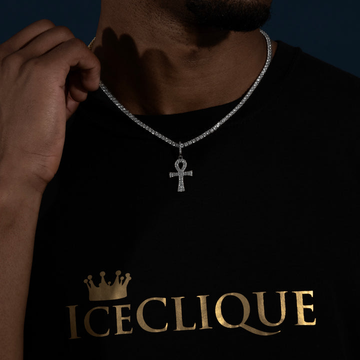 Ankh Pendant - Moissanite & S925
