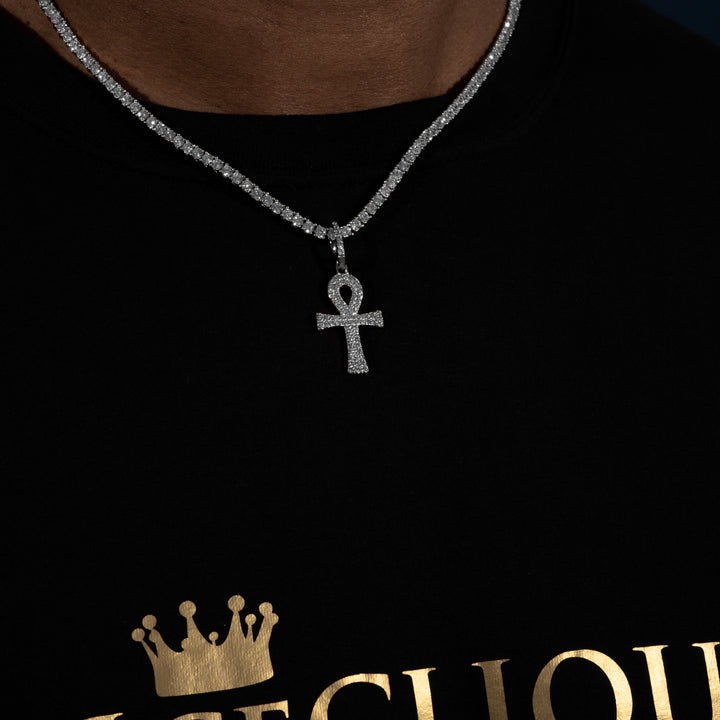 Ankh Pendant - Moissanite & S925