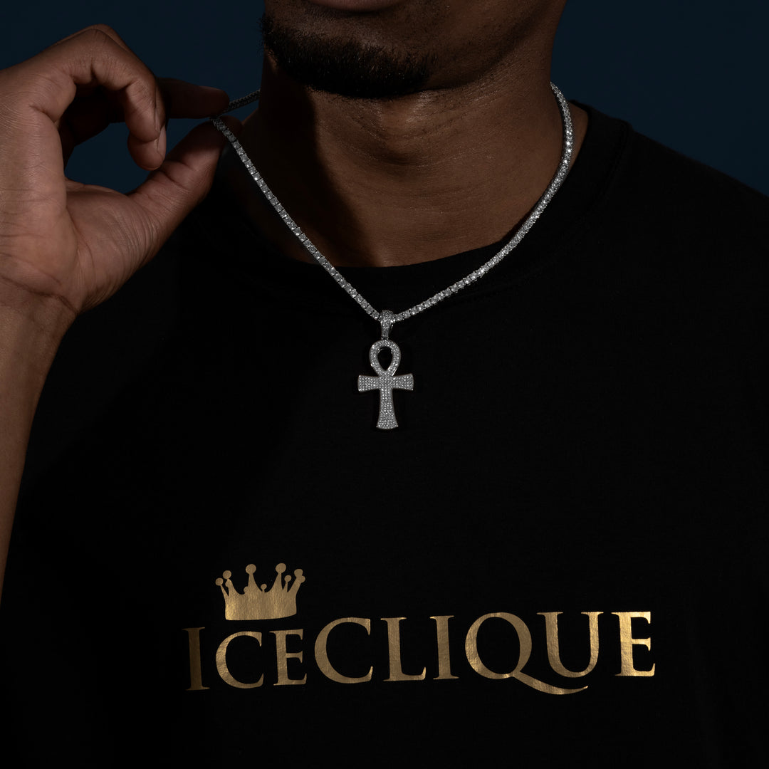 Ankh Pendant - Moissanite & S925