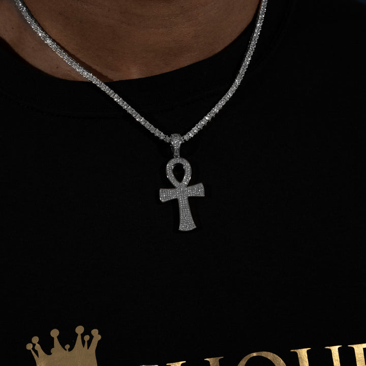 Ankh Pendant - Moissanite & S925