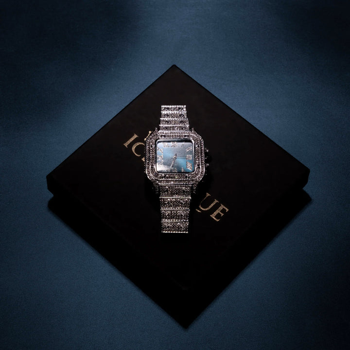 Micro Pave Square Dial Watch