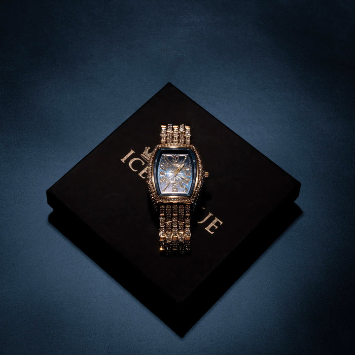 Micro Pave Square Compass Watch