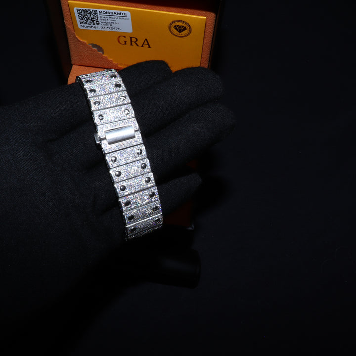 Fully Iced VVS1 Valore Watch - Moissanite - White Gold