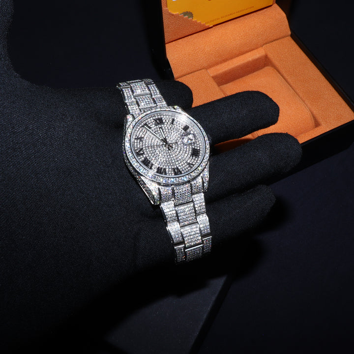Fully Iced VVS1 Corore Watch - Moissanite - White Gold