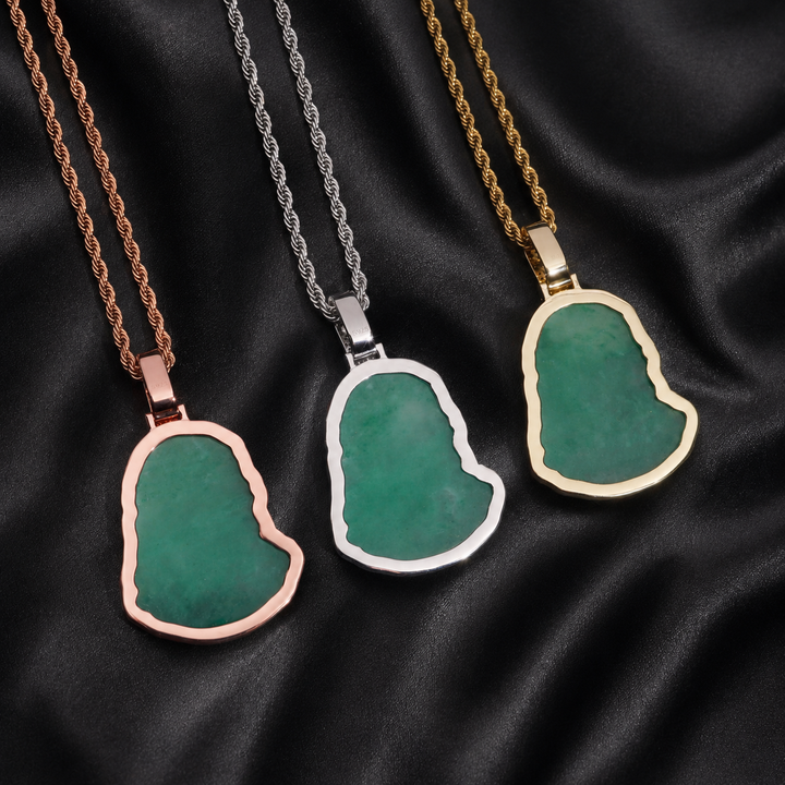Jade Christ Pendant - Moissanite & S925 - ICECLIQUE JEWELRY 
