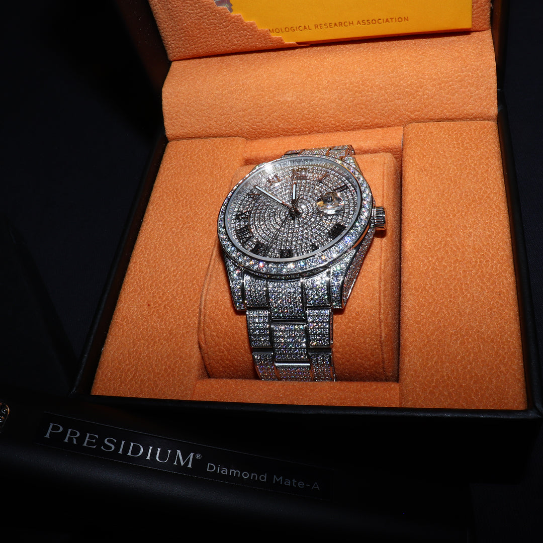 Fully Iced VVS1 Corore Watch - Moissanite - White Gold